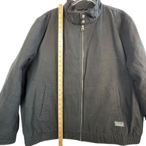 Levi's XXL Black Harrington Bomber Jacket Cotton Blend Zip Moto Lined NWT Mens - Picture 7 of 11